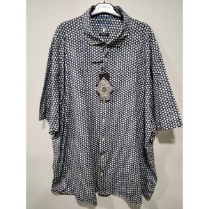Visconti Black NWT Button Up Shirt Mens 2XLB Black‎ Short Sleeve Modern Fit NWT